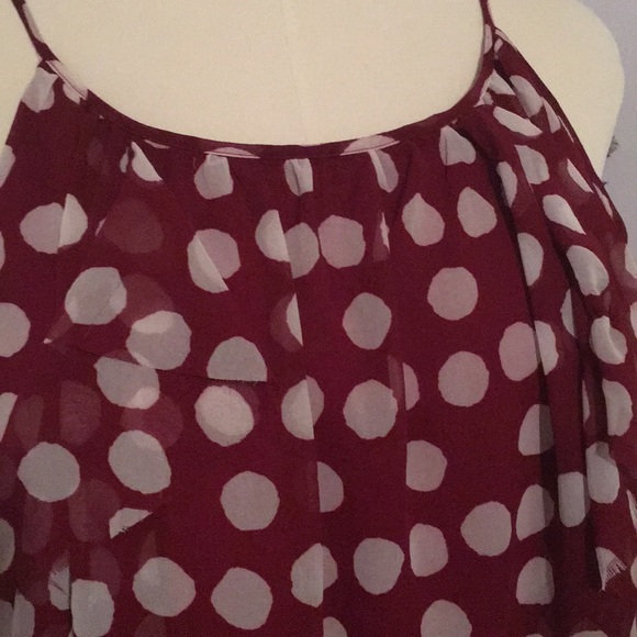 Cute crimson polka dot top sz 26 Lane Bryant sale🎉 - Picture 3 of 6
